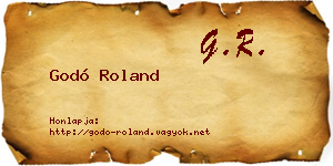 Godó Roland névjegykártya